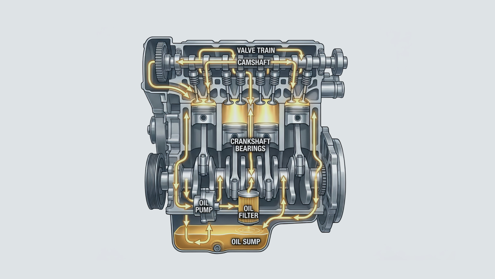 generic engine oil distribution graphic