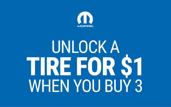 Unlock A Tire For $1 When You Buy 3