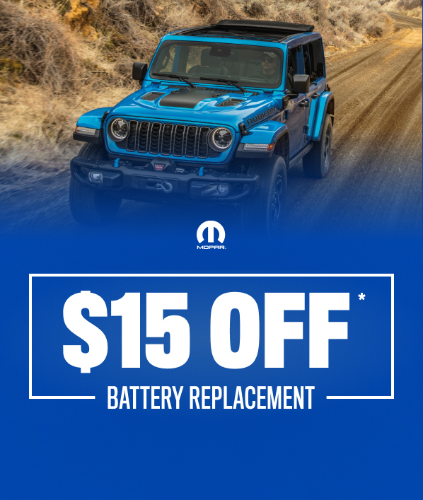 $15 off* Battery Replacement